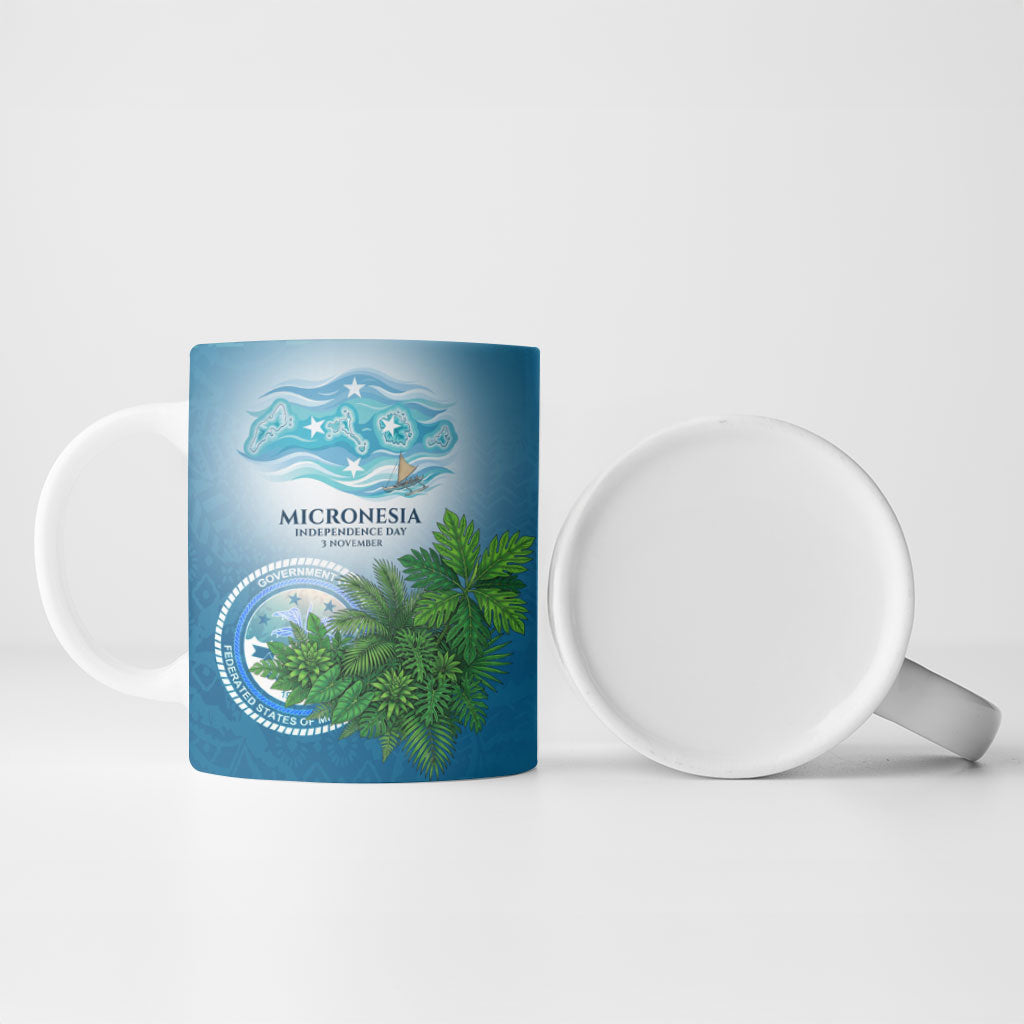 Micronesia Independence Day Ceramic Mug FSM Patriotic Pacific Island Nan Madol Ruins Seabird Tropical TS04 - Polynesian Pride