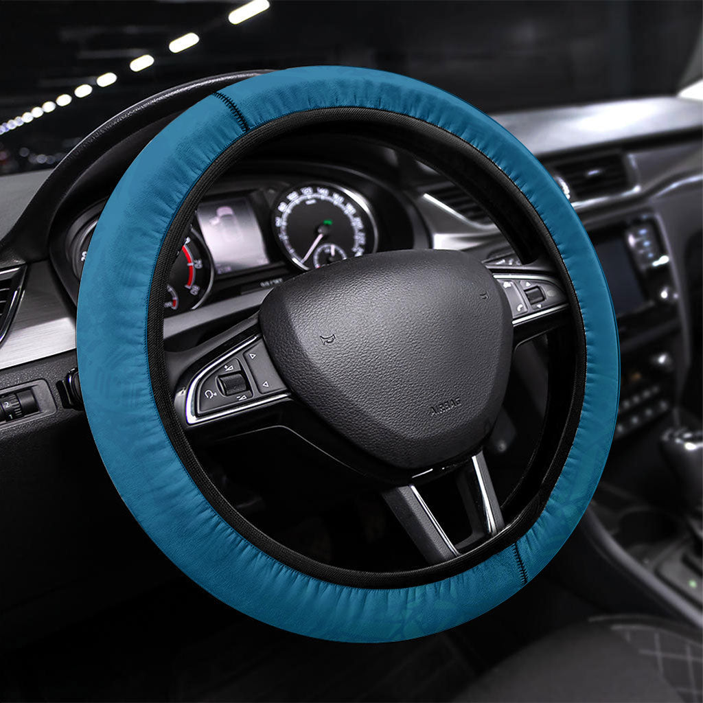 Micronesia Independence Day Steering Wheel Cover FSM Patriotic Pacific Island Nan Madol Ruins Seabird Tropical