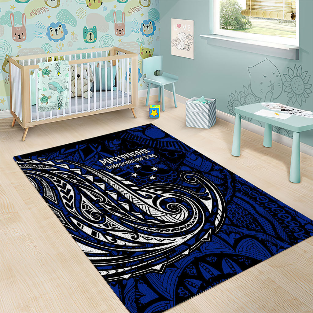 Micronesia Independence Day FSM Area Rug Tribal Tattoo Pattern Flag Seal Heritage TS04 - Polynesian Pride