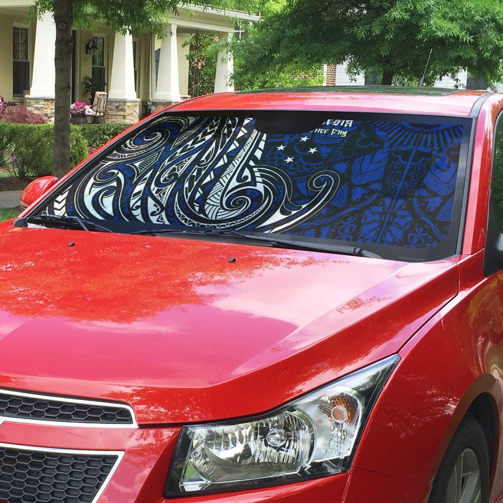 Micronesia Independence Day FSM Auto Sun Shade Tribal Tattoo Pattern Flag Seal Heritage TS04 - Polynesian Pride