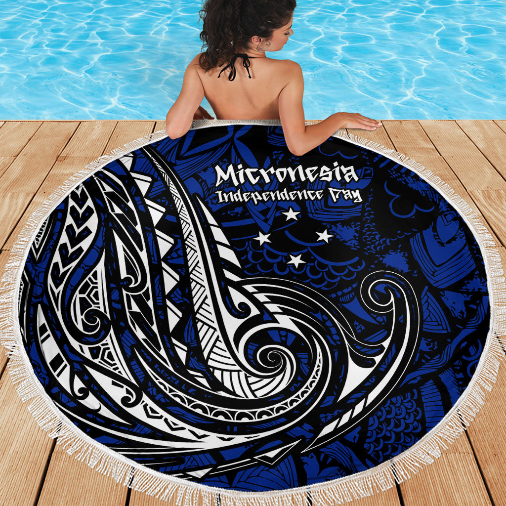 Micronesia Independence Day FSM Beach Blanket Tribal Tattoo Pattern Flag Seal Heritage TS04 - Polynesian Pride