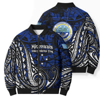 Micronesia Independence Day FSM Bomber Puffer Jacket Tribal Tattoo Pattern Flag Seal Heritage TS04 - Polynesian Pride