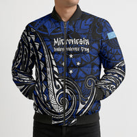 Micronesia Independence Day FSM Bomber Puffer Jacket Tribal Tattoo Pattern Flag Seal Heritage TS04 - Polynesian Pride