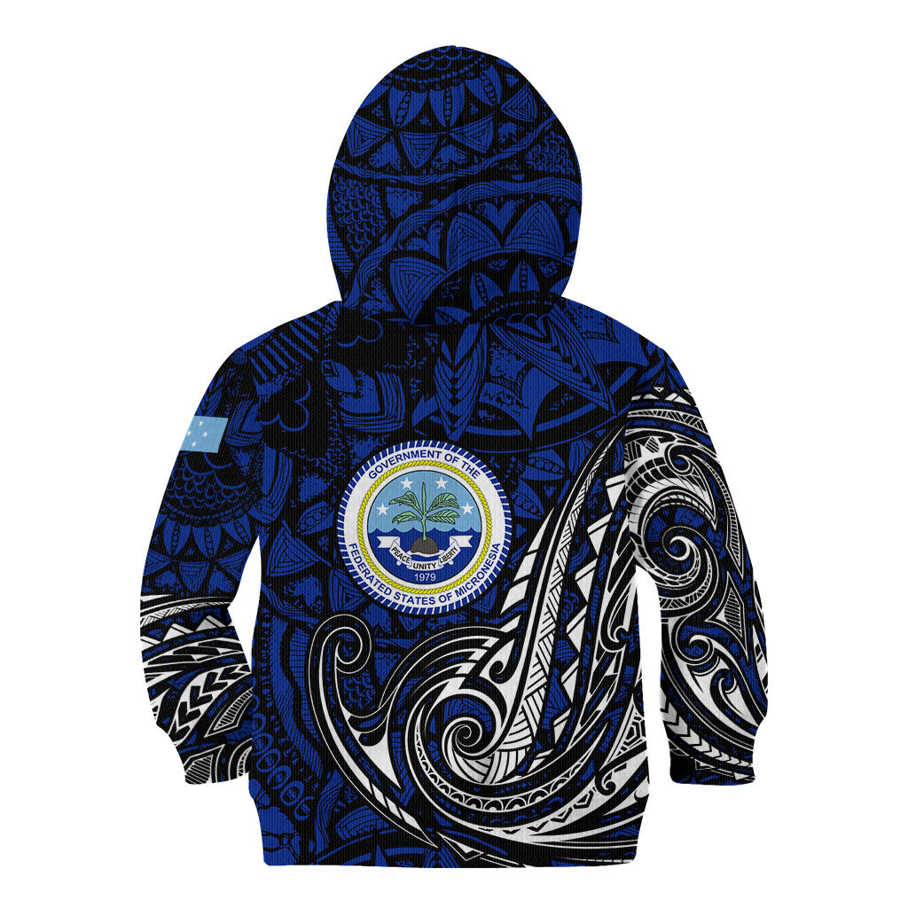 Micronesia Independence Day FSM Kid Hoodie Tribal Tattoo Pattern Flag Seal Heritage TS04 - Polynesian Pride