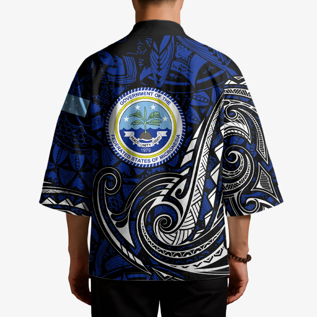 Micronesia Independence Day FSM Kimono Tribal Tattoo Pattern Flag Seal Heritage TS04 - Polynesian Pride