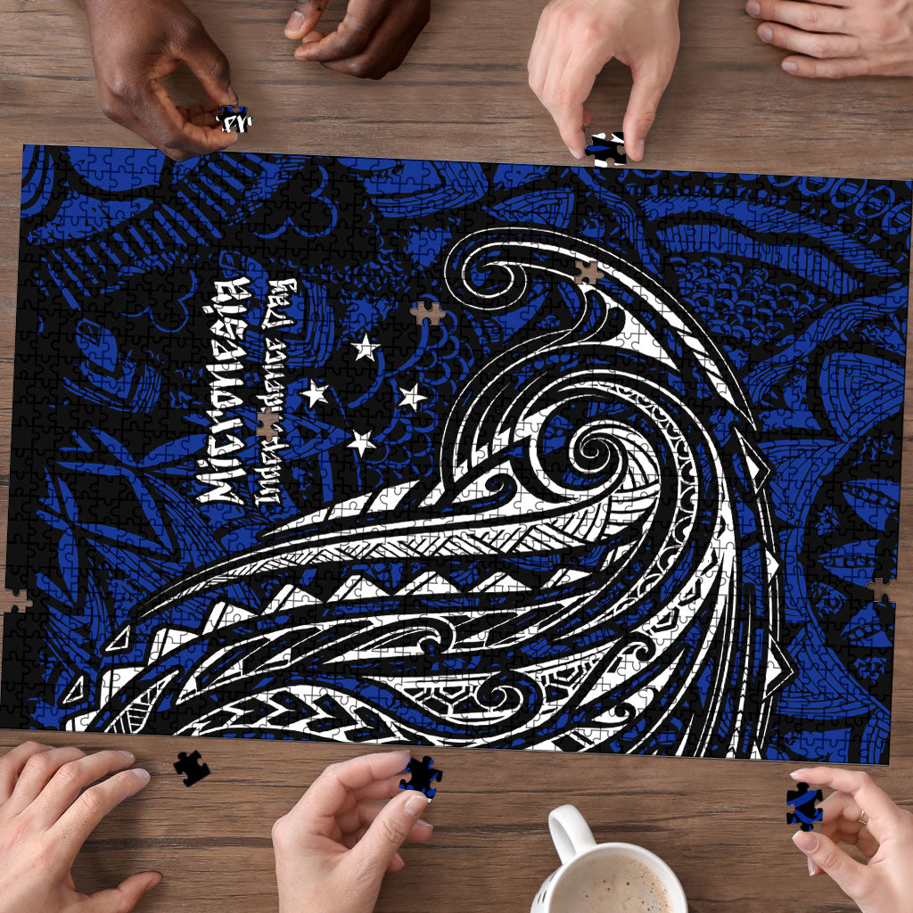 Micronesia Independence Day FSM Puzzle Tribal Tattoo Pattern Flag Seal Heritage TS04 - Polynesian Pride