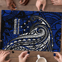 Micronesia Independence Day FSM Puzzle Tribal Tattoo Pattern Flag Seal Heritage TS04 - Polynesian Pride