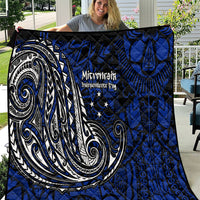 Micronesia Independence Day FSM Quilt Tribal Tattoo Pattern Flag Seal Heritage TS04 Blue Black - Polynesian Pride