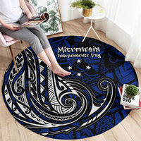 Micronesia Independence Day FSM Round Carpet Tribal Tattoo Pattern Flag Seal Heritage TS04 - Polynesian Pride