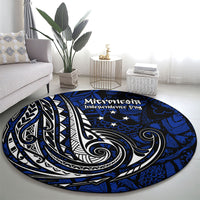 Micronesia Independence Day FSM Round Carpet Tribal Tattoo Pattern Flag Seal Heritage TS04 - Polynesian Pride