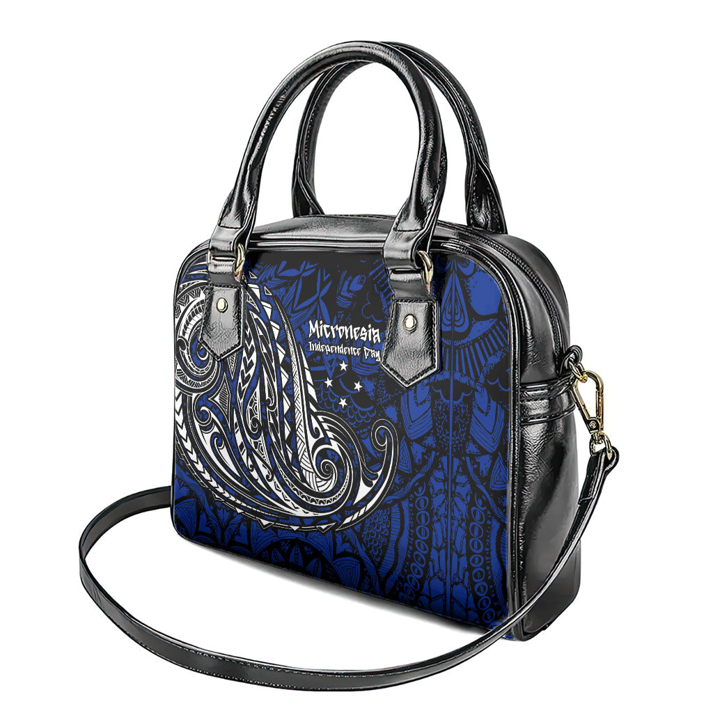 Micronesia Independence Day FSM Shoulder Handbag Tribal Tattoo Pattern Flag Seal Heritage TS04 - Polynesian Pride