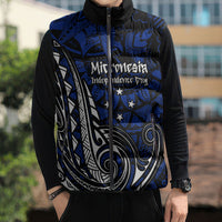 Micronesia Independence Day FSM Sleeveless Puffer Jacket Tribal Tattoo Pattern Flag Seal Heritage TS04 - Polynesian Pride