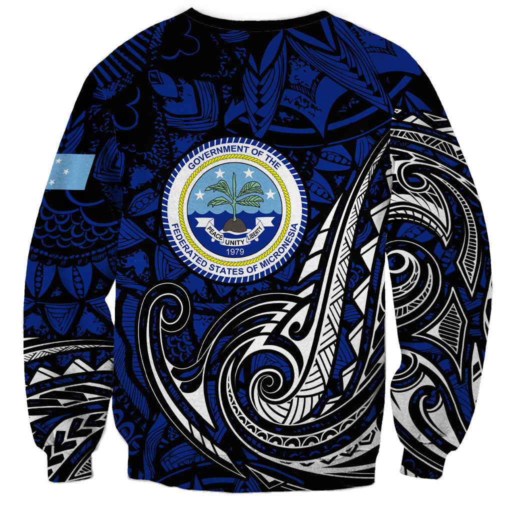 Micronesia Independence Day FSM Sweatshirt Tribal Tattoo Pattern Flag Seal Heritage TS04 - Polynesian Pride