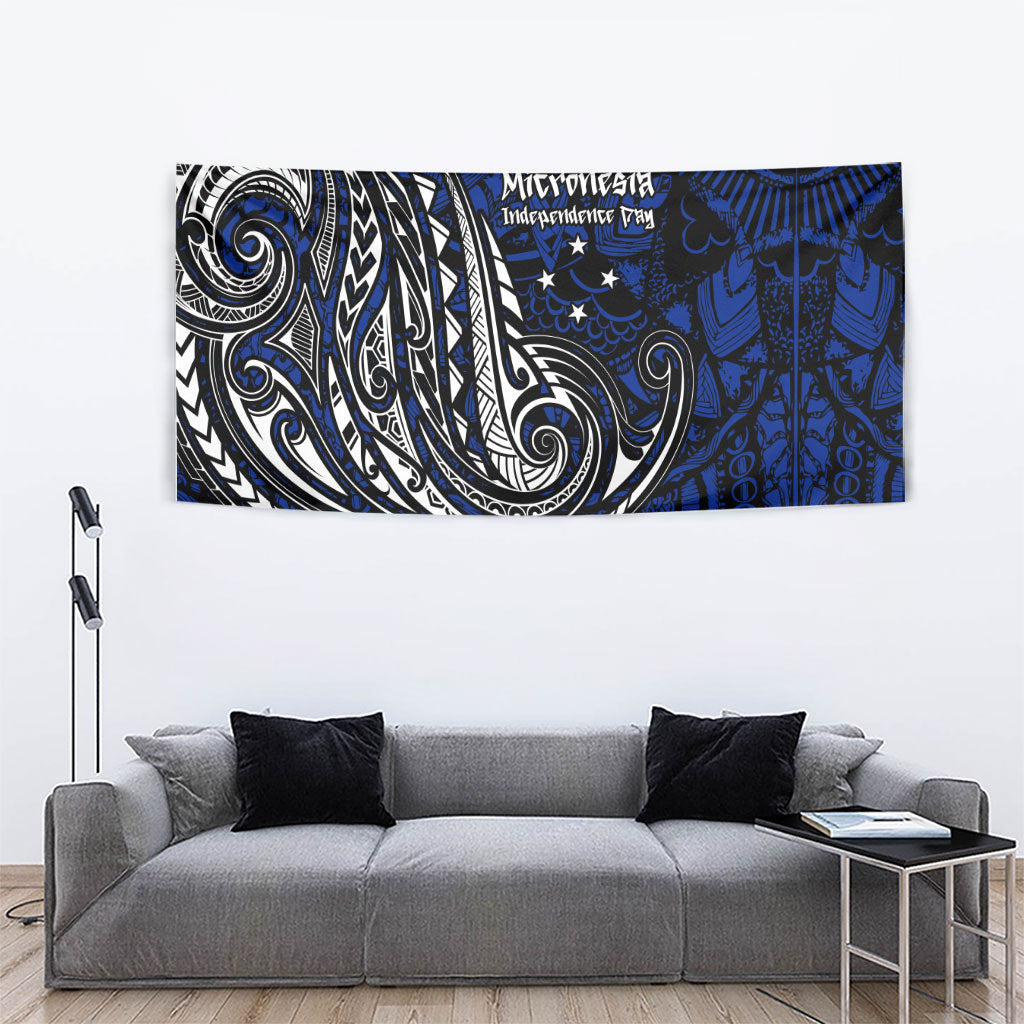 Micronesia Independence Day FSM Tapestry Tribal Tattoo Pattern Flag Seal Heritage TS04 - Polynesian Pride