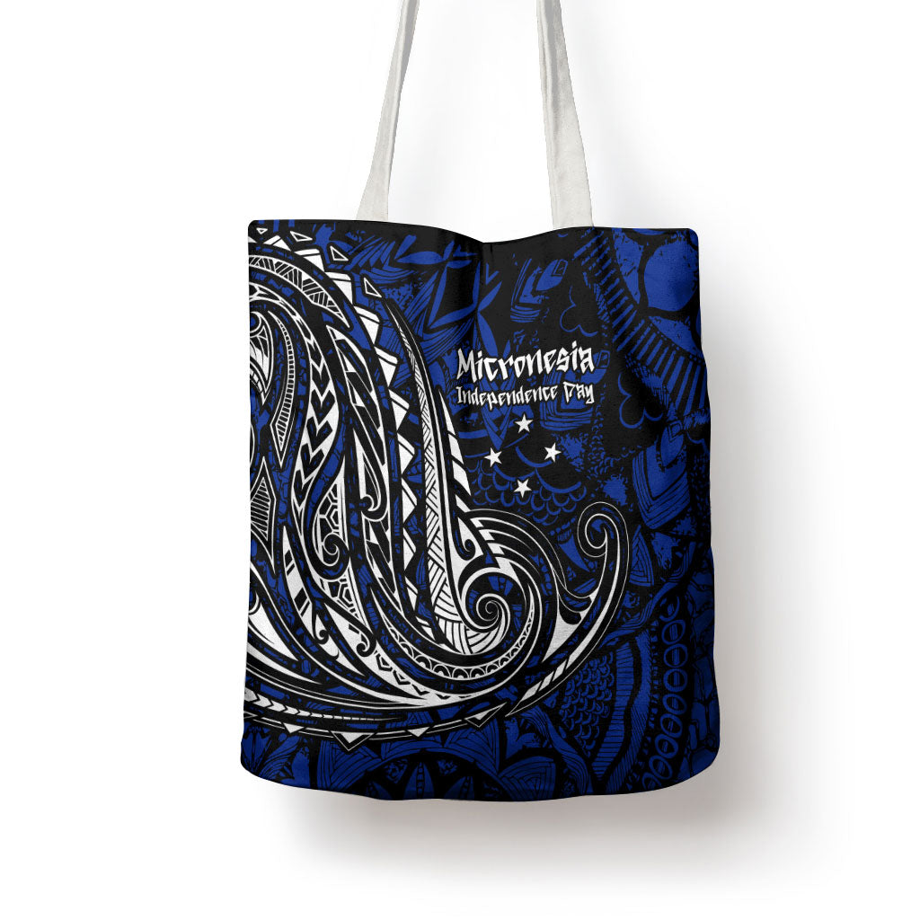 Micronesia Independence Day FSM Tote Bag Tribal Tattoo Pattern Flag Seal Heritage TS04 - Polynesian Pride