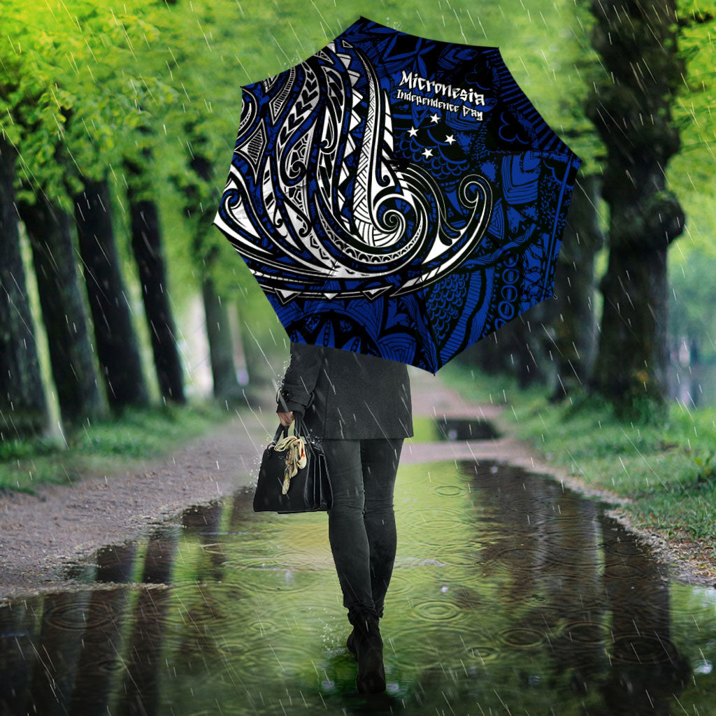 Micronesia Independence Day FSM Umbrella Tribal Tattoo Pattern Flag Seal Heritage TS04 - Polynesian Pride