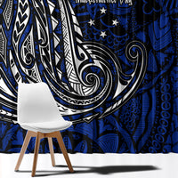 Micronesia Independence Day FSM Window Curtain Tribal Tattoo Pattern Flag Seal Heritage TS04 - Polynesian Pride