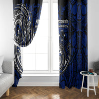 Micronesia Independence Day FSM Window Curtain Tribal Tattoo Pattern Flag Seal Heritage TS04 - Polynesian Pride