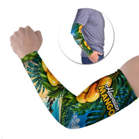 Hawaiian Mango Tropical Beach Arm Sleeves Scenic Island Nature Exotic Fruit Graphic TS04 Set of 2 Blue Green - Polynesian Pride