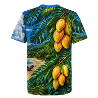 Hawaiian Mango Tropical Beach Rugby Jersey Scenic Island Nature Exotic Fruit Graphic TS04 - Polynesian Pride