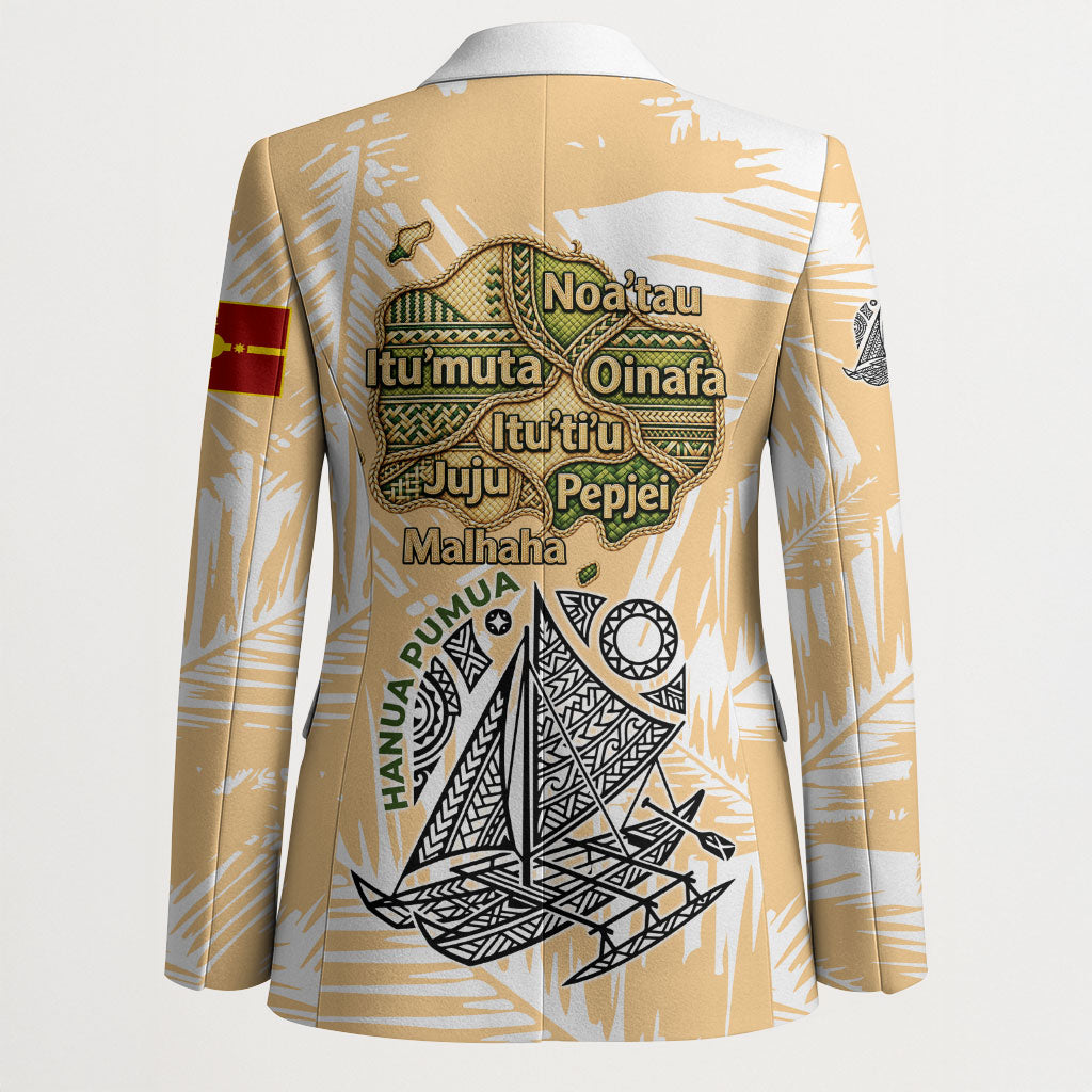 Rotuman Culture Island Pride Blazer Traditional Polynesian Tribal Pattern With Island Map TS04 - Polynesian Pride