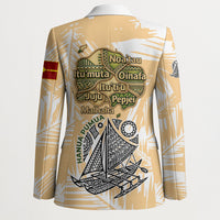 Rotuman Culture Island Pride Blazer Traditional Polynesian Tribal Pattern With Island Map TS04 - Polynesian Pride