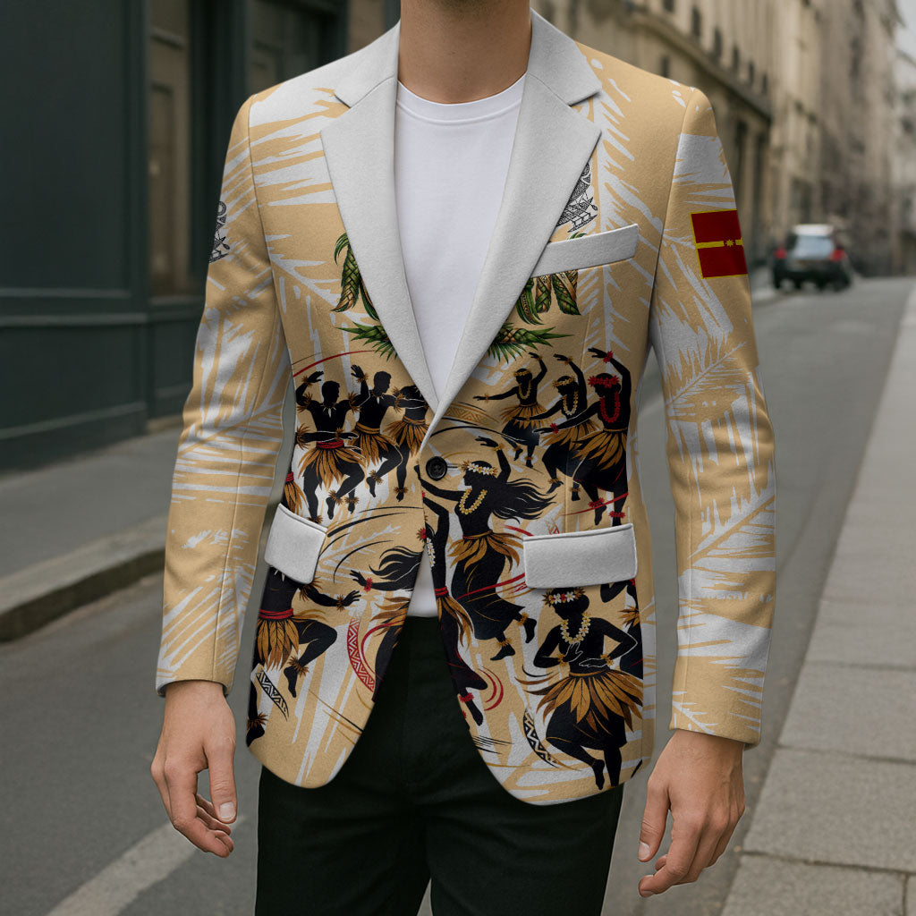 Rotuman Culture Island Pride Blazer Traditional Polynesian Tribal Pattern With Island Map TS04 - Polynesian Pride