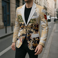 Rotuman Culture Island Pride Blazer Traditional Polynesian Tribal Pattern With Island Map TS04 - Polynesian Pride