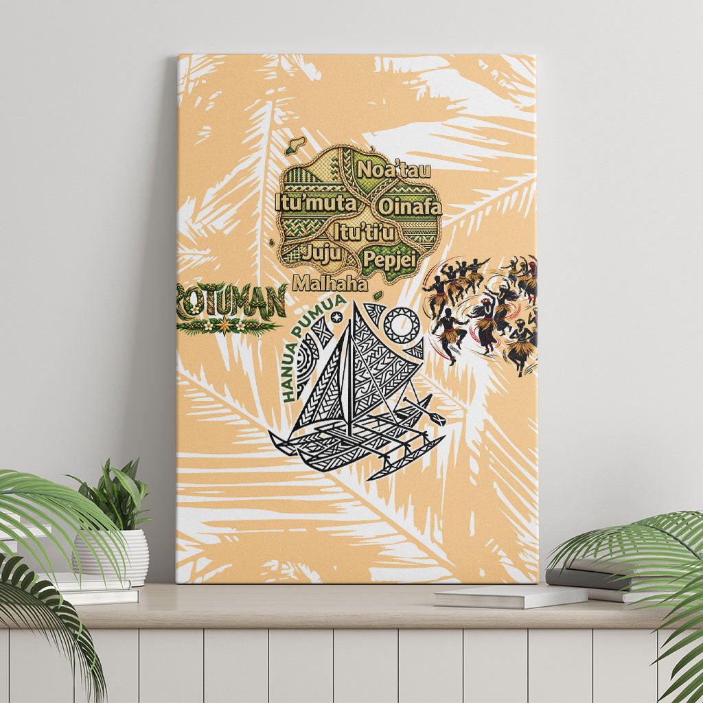 Rotuman Culture Island Pride Canvas Wall Art Traditional Polynesian Tribal Pattern With Island Map TS04 - Polynesian Pride