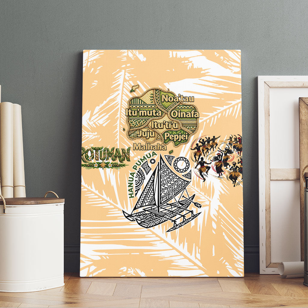 Rotuman Culture Island Pride Canvas Wall Art Traditional Polynesian Tribal Pattern With Island Map TS04 - Polynesian Pride