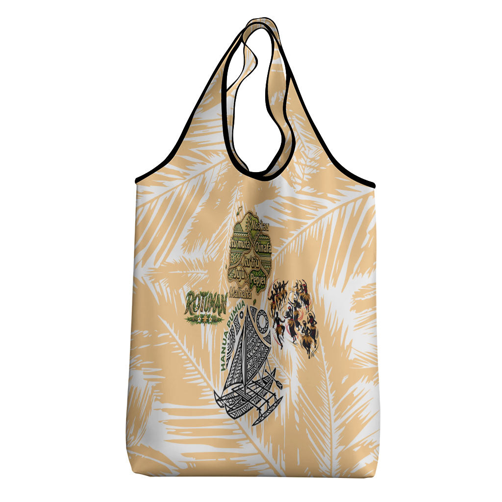 Rotuman Culture Island Pride Grocery Bag Traditional Polynesian Tribal Pattern With Island Map TS04 - Polynesian Pride