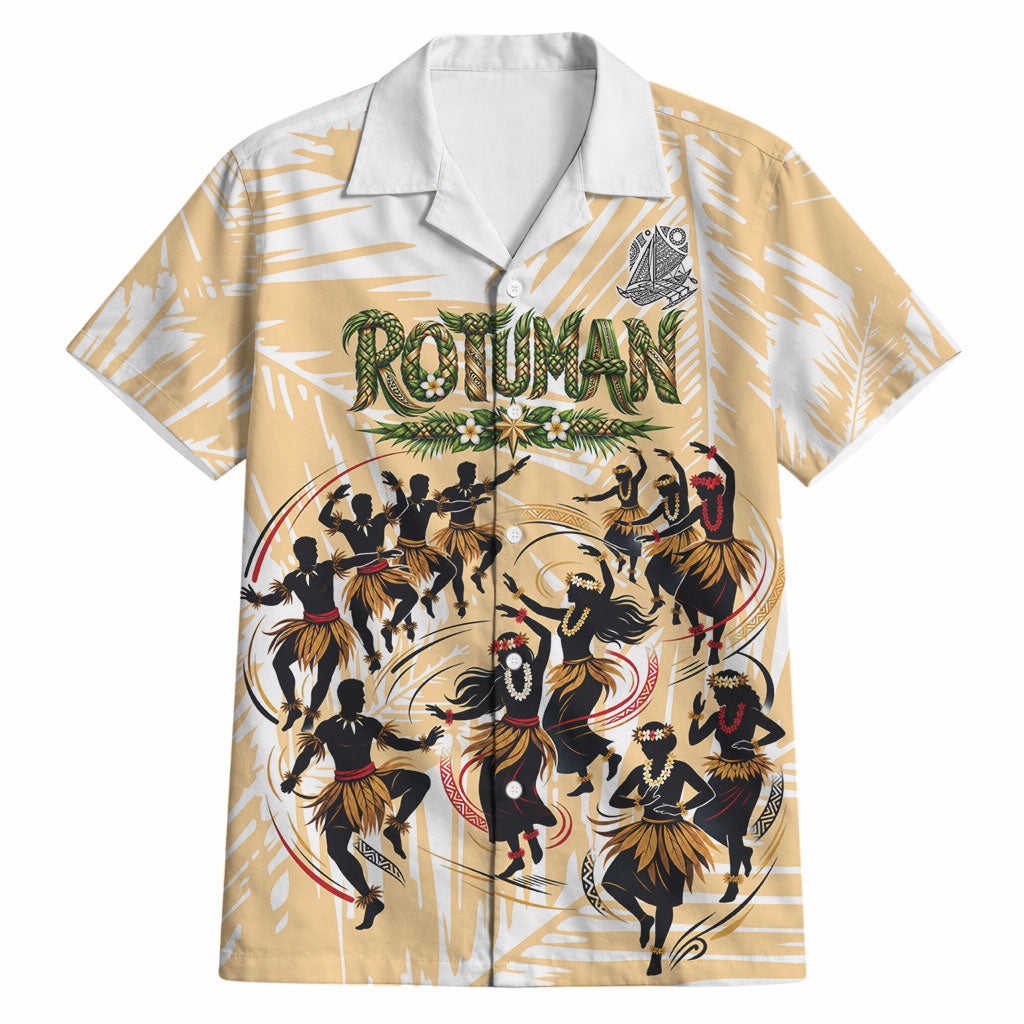 Rotuman Culture Island Pride Hawaiian Shirt Traditional Polynesian Tribal Pattern With Island Map TS04 Yellow Beige - Polynesian Pride