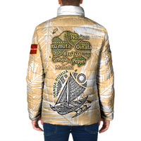 Rotuman Culture Island Pride Padded Jacket Traditional Polynesian Tribal Pattern With Island Map TS04 - Polynesian Pride