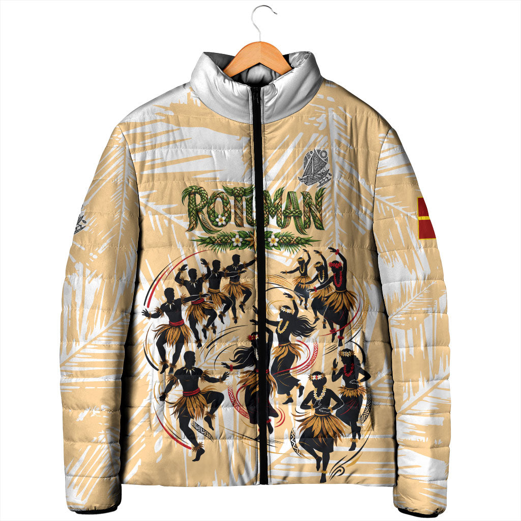 Rotuman Culture Island Pride Padded Jacket Traditional Polynesian Tribal Pattern With Island Map TS04 - Polynesian Pride