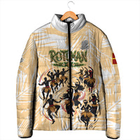 Rotuman Culture Island Pride Padded Jacket Traditional Polynesian Tribal Pattern With Island Map TS04 - Polynesian Pride