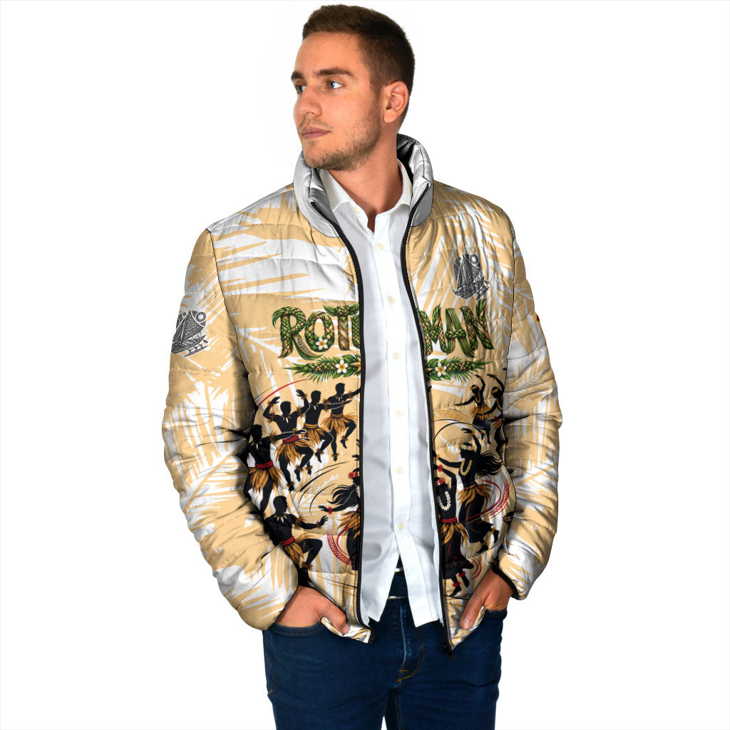 Rotuman Culture Island Pride Padded Jacket Traditional Polynesian Tribal Pattern With Island Map TS04 - Polynesian Pride