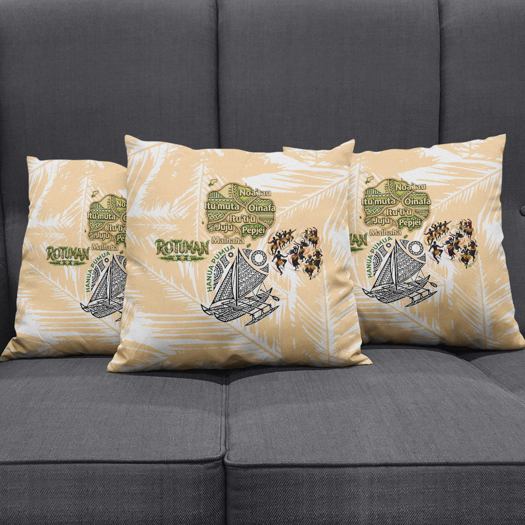 Rotuman Culture Island Pride Pillow Cover Traditional Polynesian Tribal Pattern With Island Map TS04 - Polynesian Pride