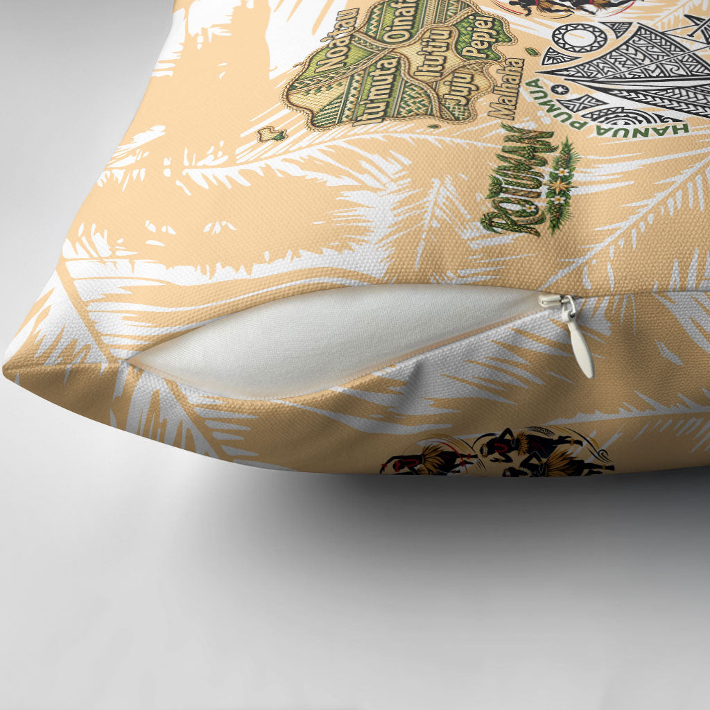 Rotuman Culture Island Pride Pillow Cover Traditional Polynesian Tribal Pattern With Island Map TS04 - Polynesian Pride