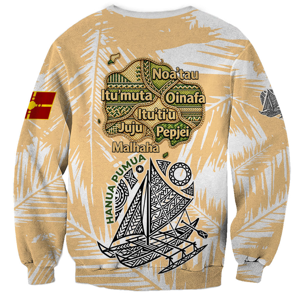Rotuman Culture Island Pride Sweatshirt Traditional Polynesian Tribal Pattern With Island Map TS04 - Polynesian Pride