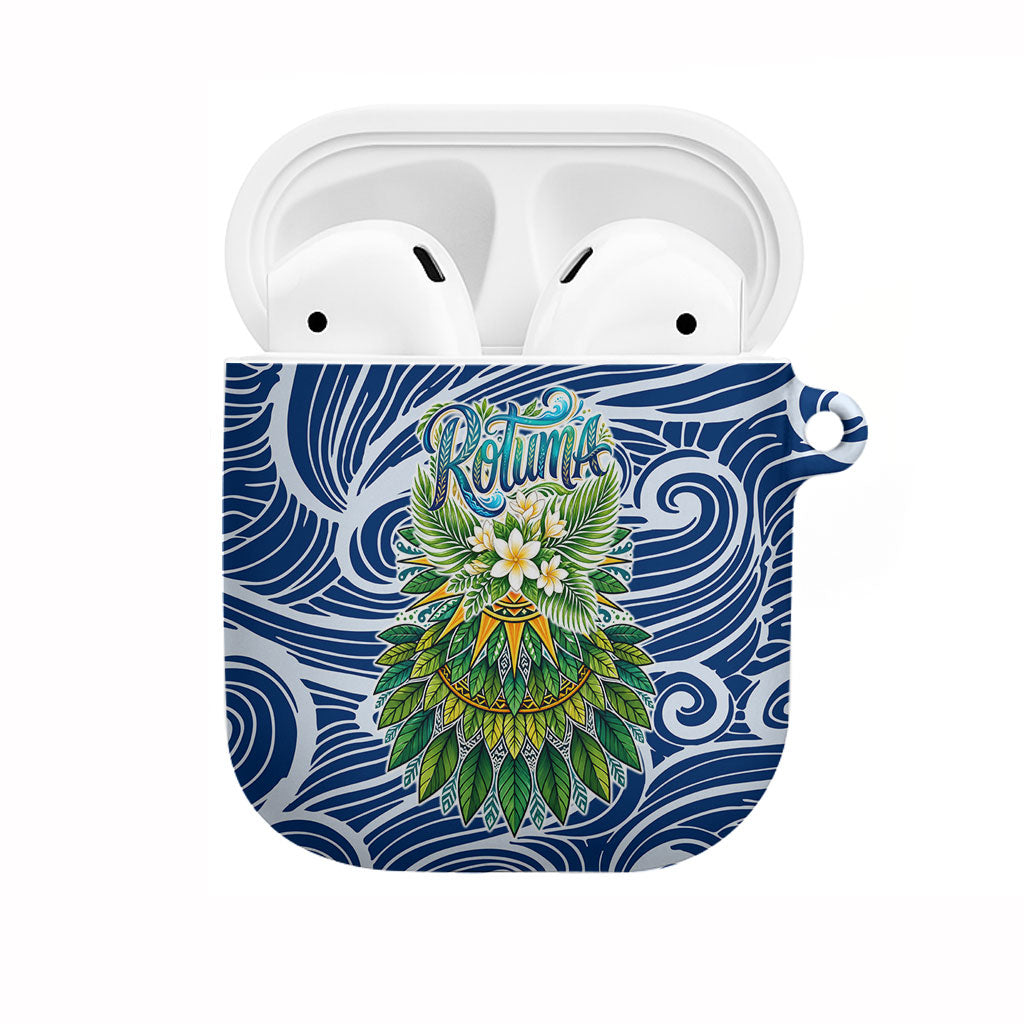 Rotuma Fiji Island Pride AirPods Case Ocean Wave Coral Reef Marine Life Tribal Tattoo TS04 Blue Green - Polynesian Pride