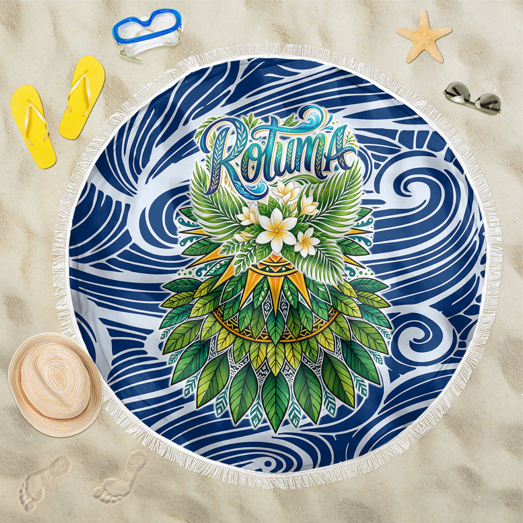 Rotuma Fiji Island Pride Beach Blanket Ocean Wave Coral Reef Marine Life Tribal Tattoo TS04 One Size 150cm Blue Green - Polynesian Pride