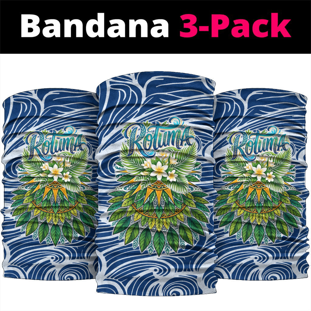 Rotuma Fiji Island Pride Neck Gaiter Ocean Wave Coral Reef Marine Life Tribal Tattoo TS04 package One Size: 25*50cm Blue Green - Polynesian Pride