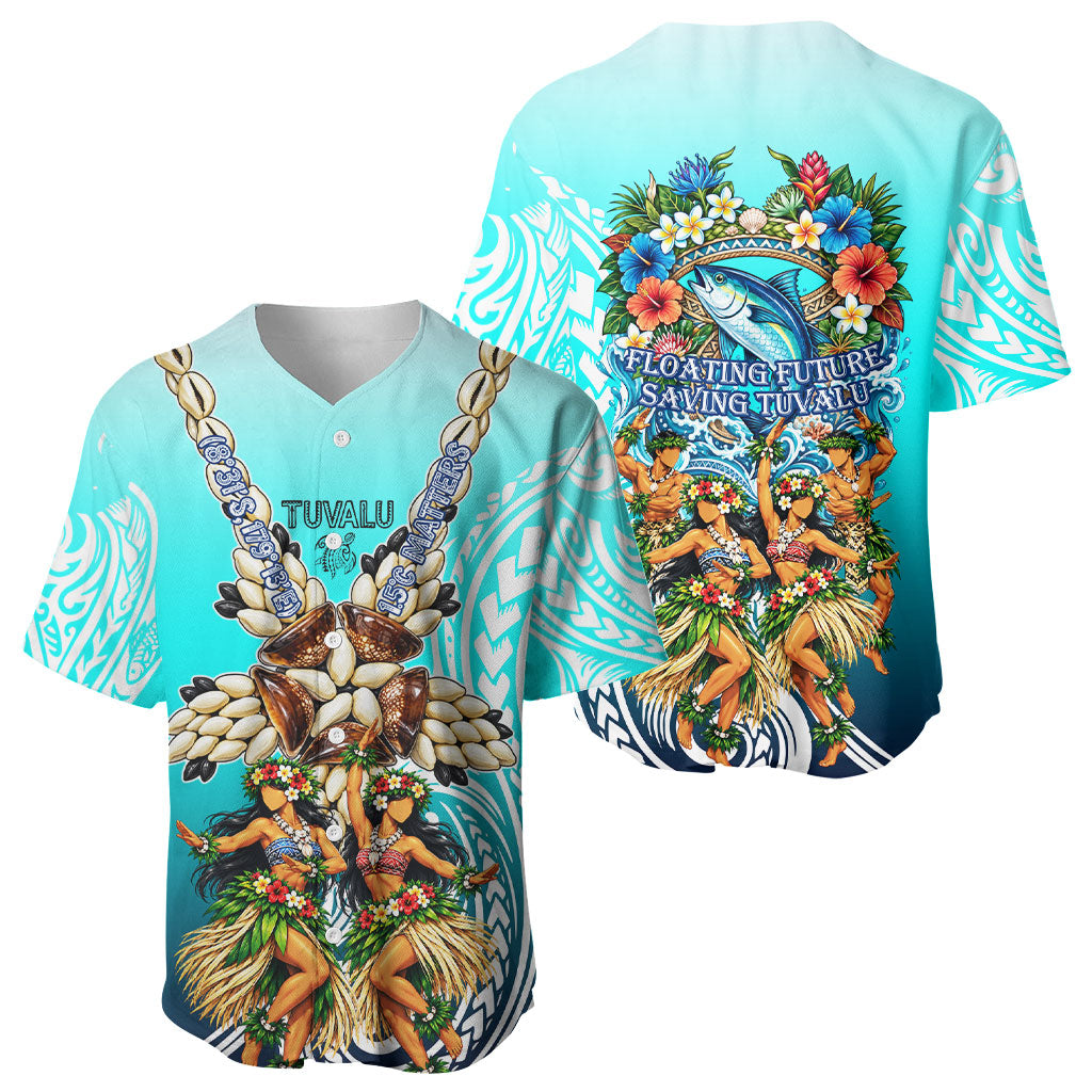 Floating Future Saving Tuvalu Baseball Jersey Ocean Blue Pacific Polynesian Cultural Art Marine Wildlife TS04 - Polynesian Pride