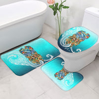 Floating Future Saving Tuvalu Bathroom Set Ocean Blue Pacific Polynesian Cultural Art Marine Wildlife TS04 - Polynesian Pride