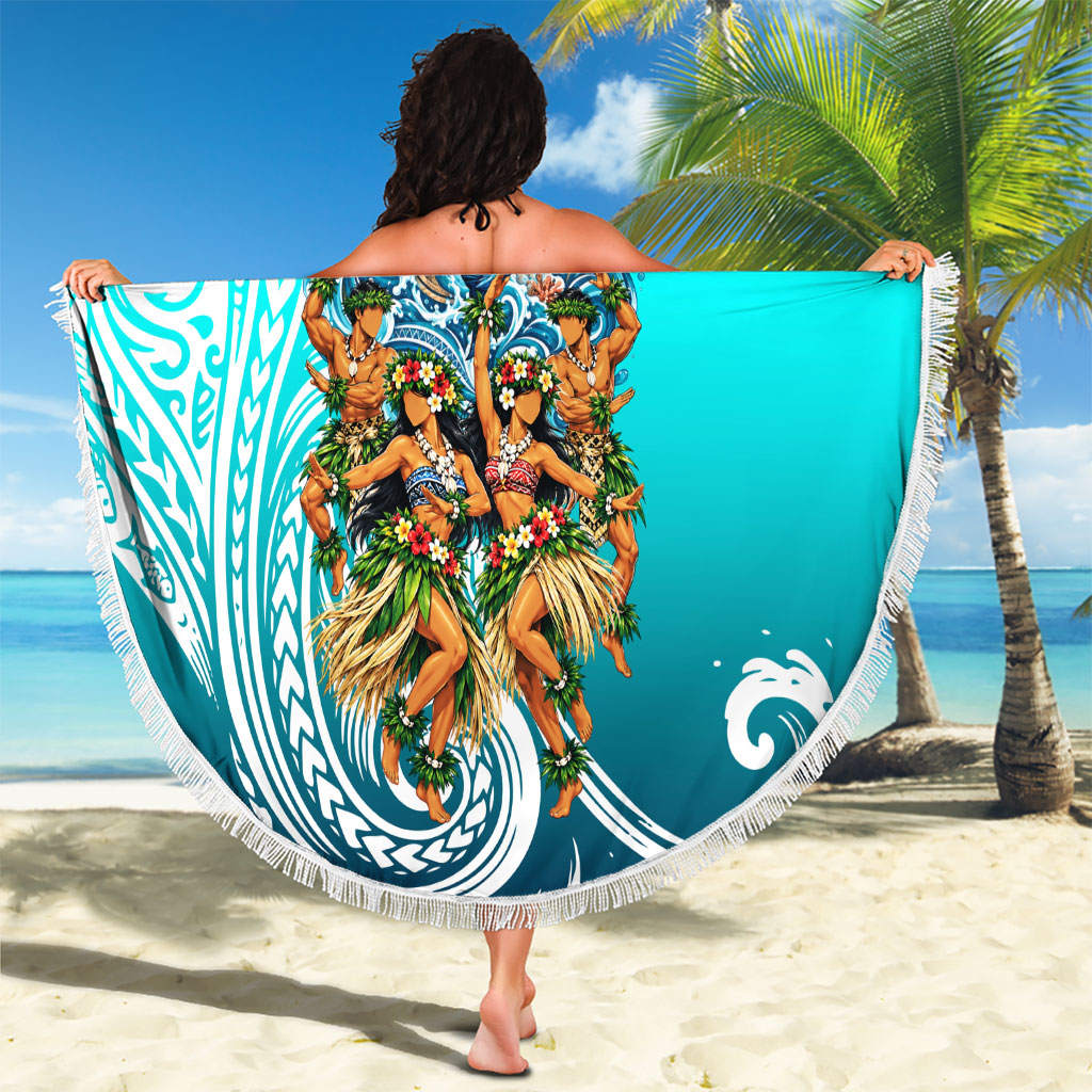 Floating Future Saving Tuvalu Beach Blanket Ocean Blue Pacific Polynesian Cultural Art Marine Wildlife TS04 - Polynesian Pride