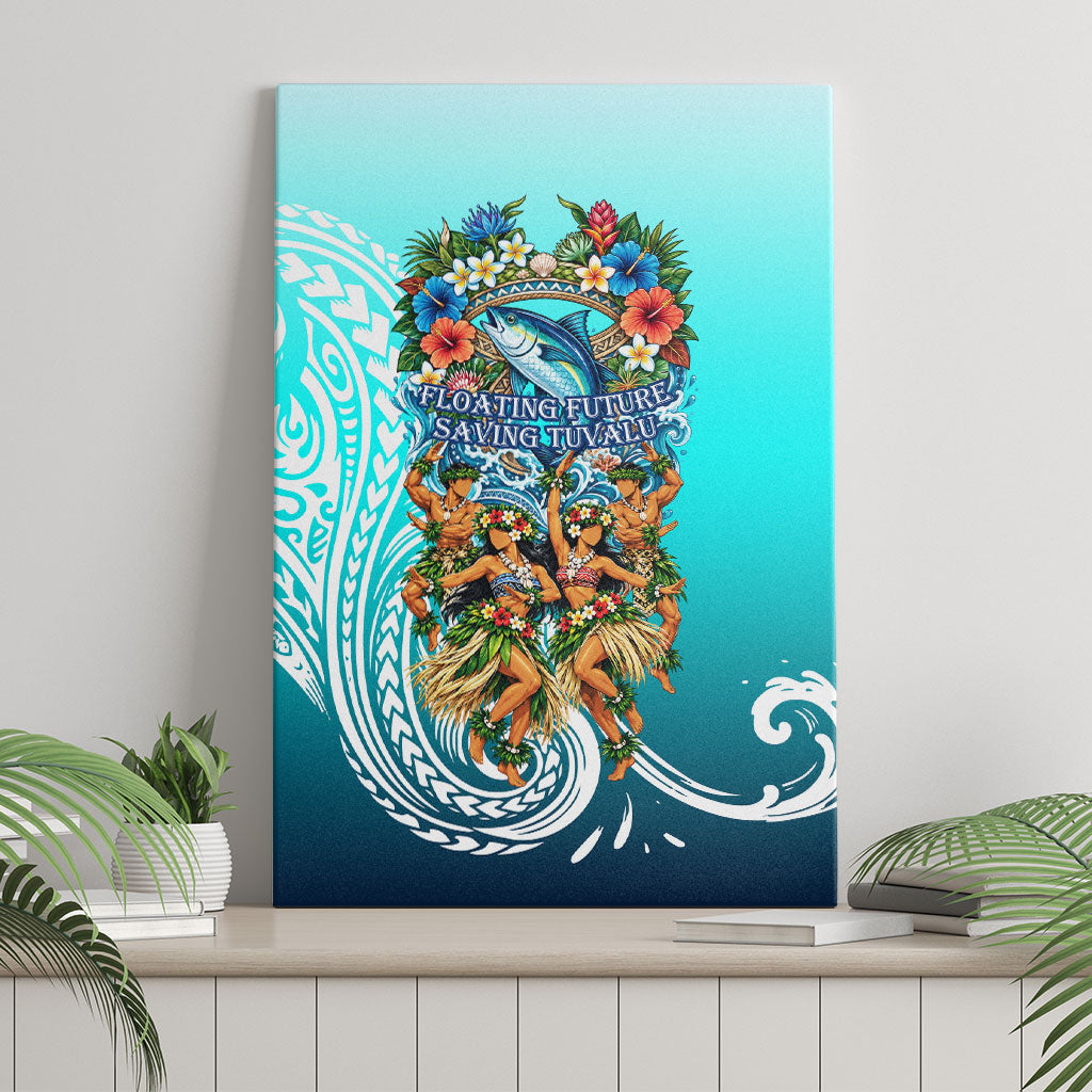 Floating Future Saving Tuvalu Canvas Wall Art Ocean Blue Pacific Polynesian Cultural Art Marine Wildlife TS04 - Polynesian Pride