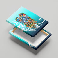 Floating Future Saving Tuvalu Canvas Wall Art Ocean Blue Pacific Polynesian Cultural Art Marine Wildlife TS04 - Polynesian Pride