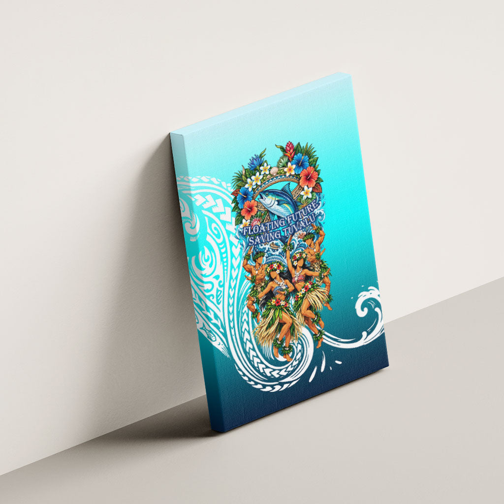 Floating Future Saving Tuvalu Canvas Wall Art Ocean Blue Pacific Polynesian Cultural Art Marine Wildlife TS04 - Polynesian Pride