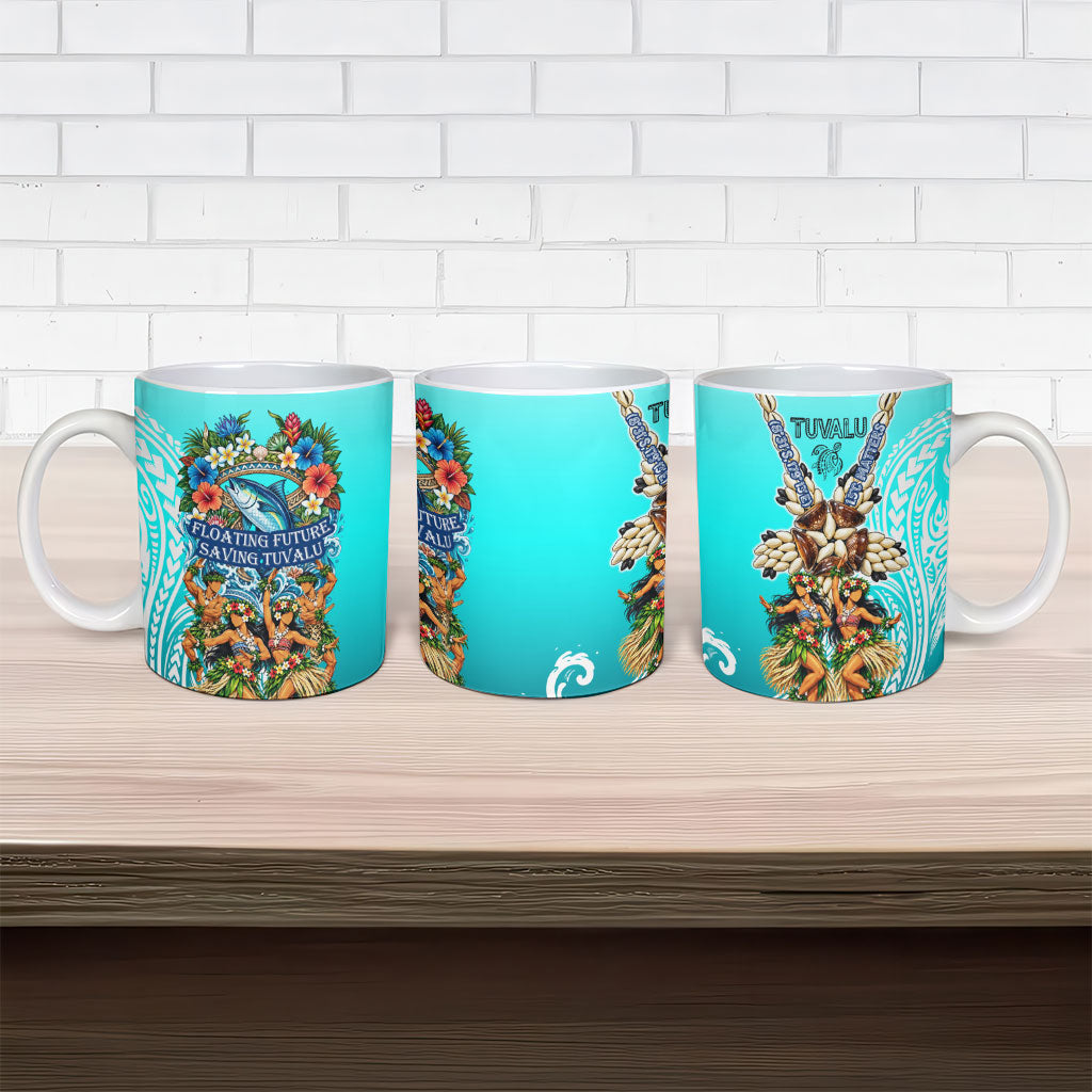 Floating Future Saving Tuvalu Ceramic Mug Ocean Blue Pacific Polynesian Cultural Art Marine Wildlife TS04 - Polynesian Pride