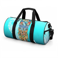 Floating Future Saving Tuvalu Duffle Bag Ocean Blue Pacific Polynesian Cultural Art Marine Wildlife TS04 - Polynesian Pride